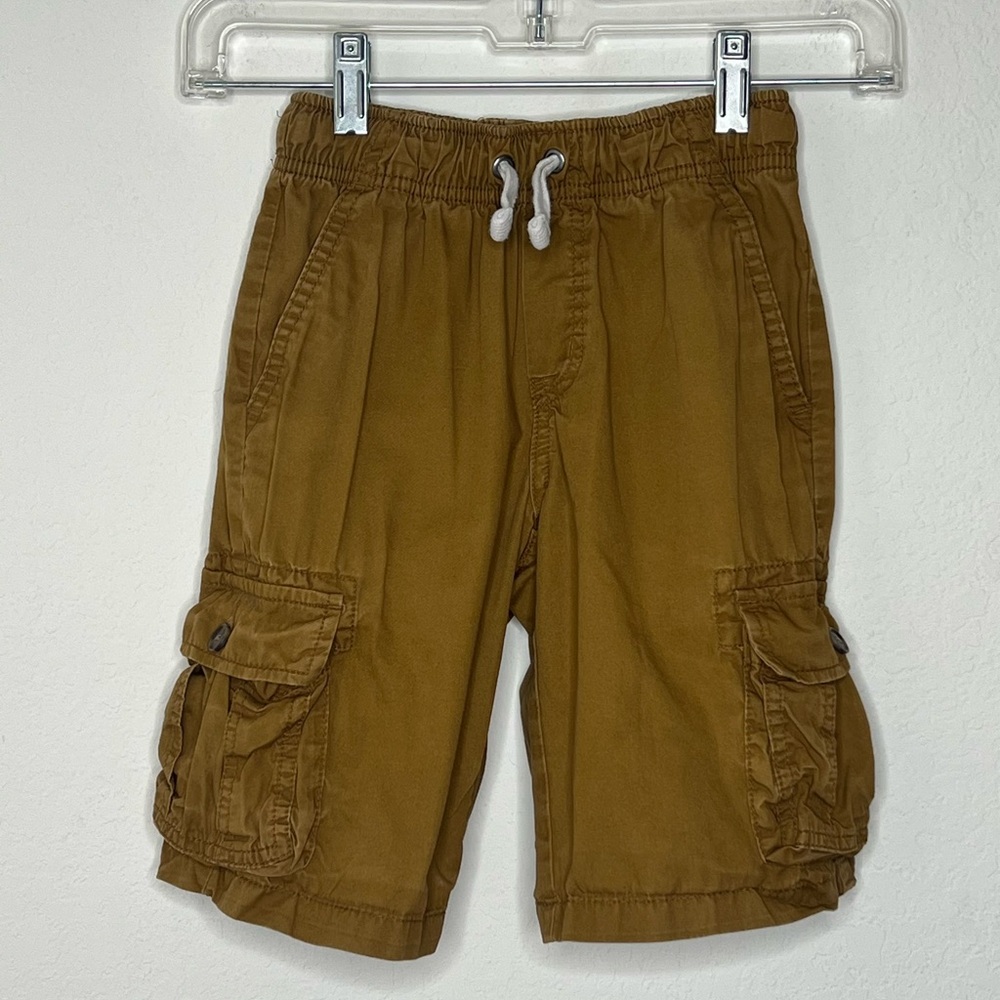 Cat & Jack Boys Khaki Brown Pull-On Woven Cargo Shorts